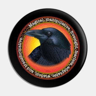 Crow Portrait Pin