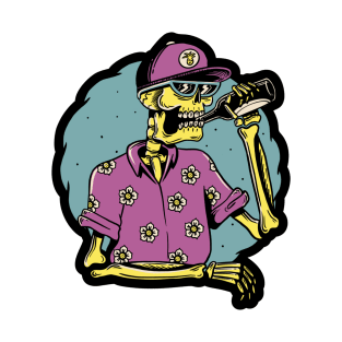 Skeleton drunk summer T-Shirt