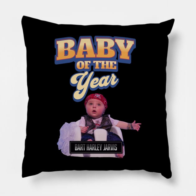 Baby of the year Bart Harley Jarvis Pillow by BodinStreet