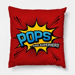 Pops & Superhero - Comic Book Style Father Gift Pillow