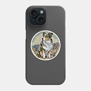 Australian Shepherd Camouflage Motif Phone Case