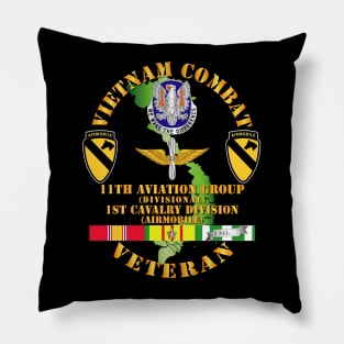 Vietnam Combat Cavalry Veteran w 11th Aviation Group - 1st Cav Div Pillow