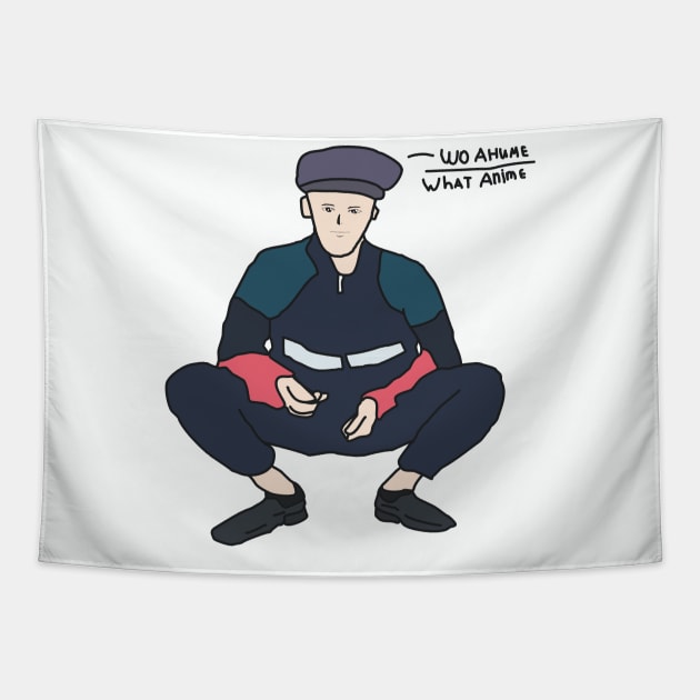 Russian Anime Gopnik Tapestry by jesionsexe