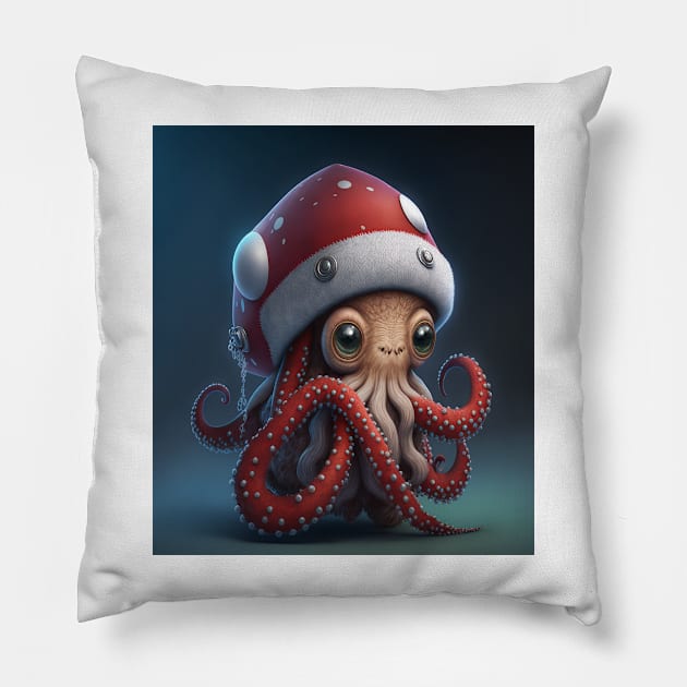 Octopus Santa Pillow by FA_Store