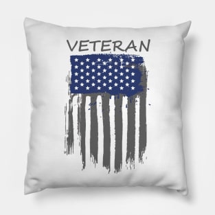 Veteran Painted American Flag Pillow