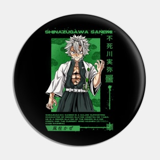 Shinazugawa Sanemi Artwork Pin