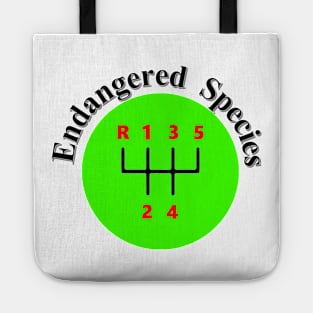 Endangered Species gear shift logo Tote