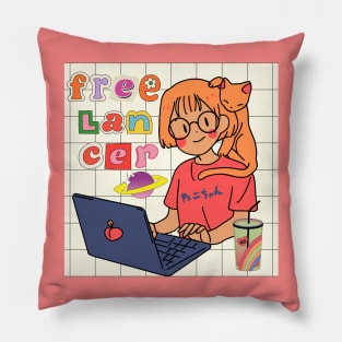 Cute Freelancer Pillow