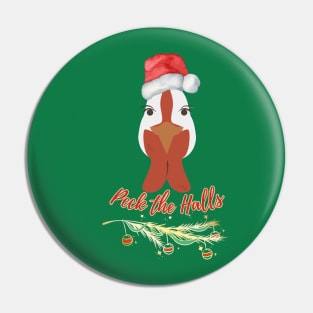 Peck the halls Pin