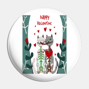 Purrfect Romance Pin