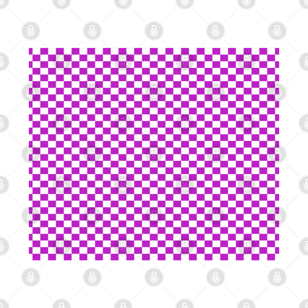 checkered Purple and White by DragonTees