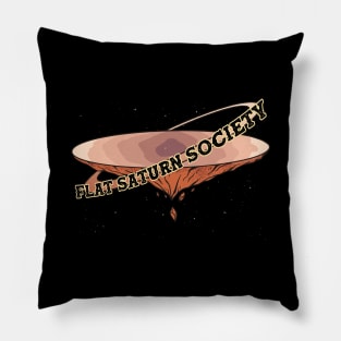 Funny Space Astronomy FLAT SATURN SOCIETY Pillow