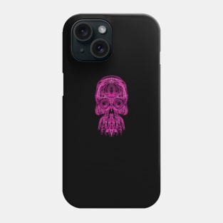 Electroluminated Skull - Fuschia Phone Case