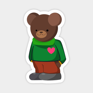 bumbbear green Magnet