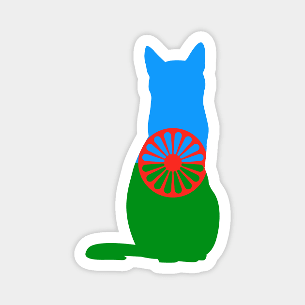 Romani Cat Flag Magnet by Wickedcartoons