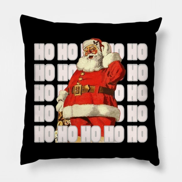 Christmas saying "HO HO HO"  is an original creation of Santa Claus. Pillow by Papilio Art