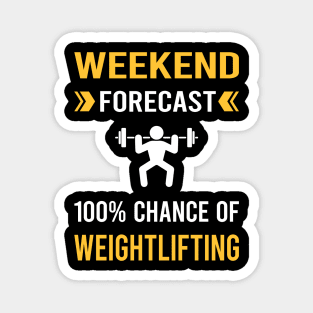 Weekend Forecast Weightlifting Lifting Magnet