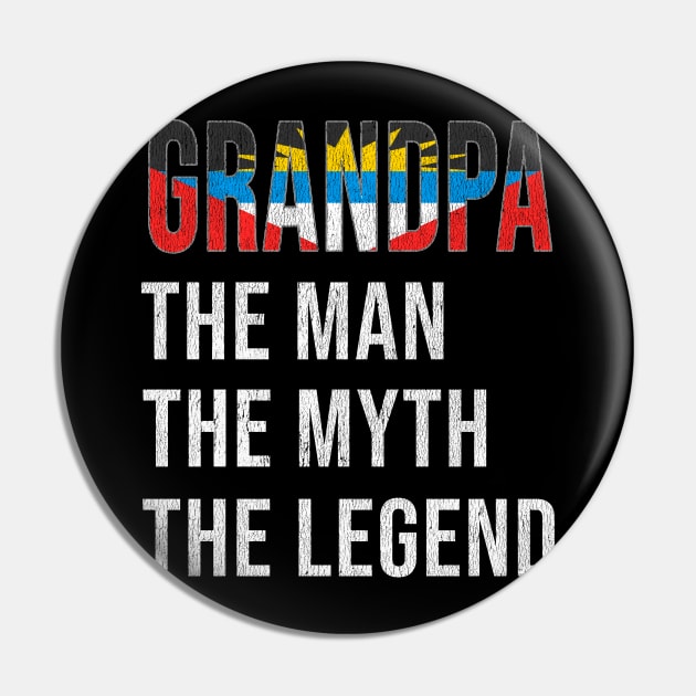 Grand Father Antiguan or Barbudan Grandpa The Man The Myth The Legend - Gift for Antiguan or Barbudan Dad With Roots From  Antigua And Barbuda Pin by Country Flags