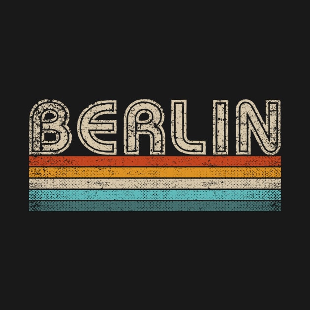 Berlin German Capital City Souvernir Vintage Retro Berlin by Panda Pope