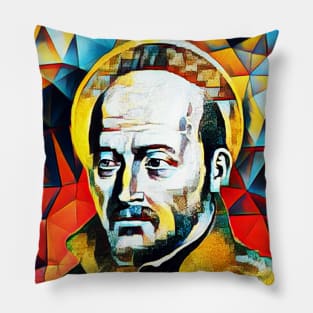 Ignatius of Loyola Abstract Portrait | Ignatius of Loyola Artwork 2 Pillow