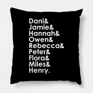 Character Names (White) - THOBM Pillow