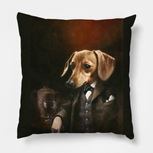Victorian Gentleman Dachshund Pillow