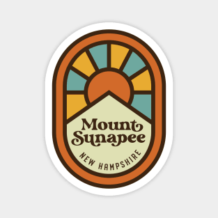 Mount Sunapee New Hampshire Retro Sunset Magnet
