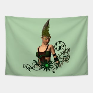 Wonderful fairy with floral elements Tapestry