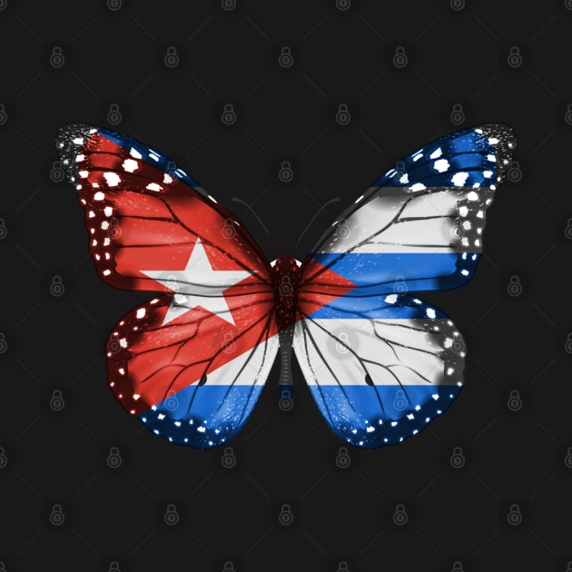 Cuban Flag  Butterfly - Gift for Cuban From Cuba by Country Flags