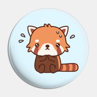 Cute Nervous Red Panda Pin