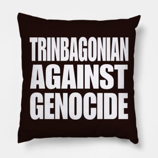 Trinbagonian Against Genocide - White- Double-sided Pillow