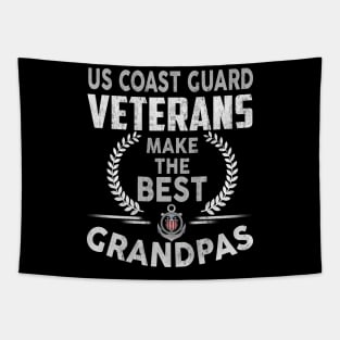 US Coast Guard Veterans Make the Best Grandpas T-Shirt Coast Guard Veteran Tapestry