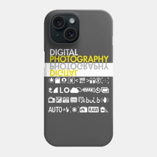 Photographer Digital Photography DSLR Camera Symbols Settings Phone Case