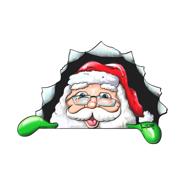 Santa Claus End 2020 happily 3D gift v2 by SidneyTees