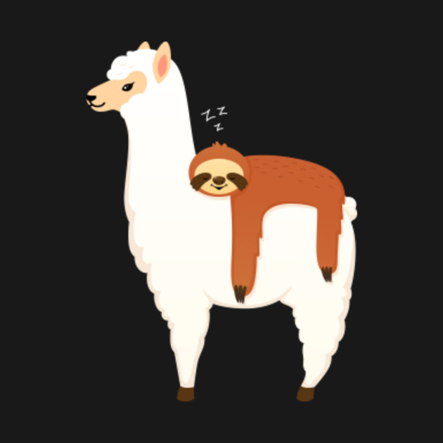 Lazy Sloth Hitching Ride On Alpaca