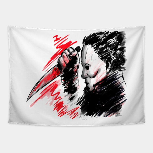 Michael Myers Style Tapestry by DougSQ