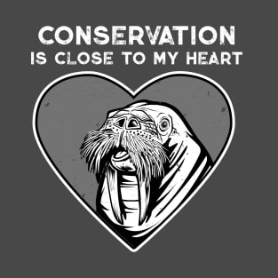 Walrus Conservation Heart T-Shirt