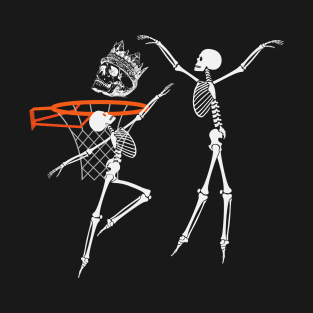 Skeleton Basketball Slam Dunk Skull T-Shirt