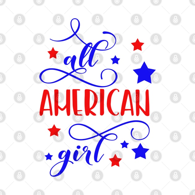 All American girl 4th of July by TheBlackCatprints