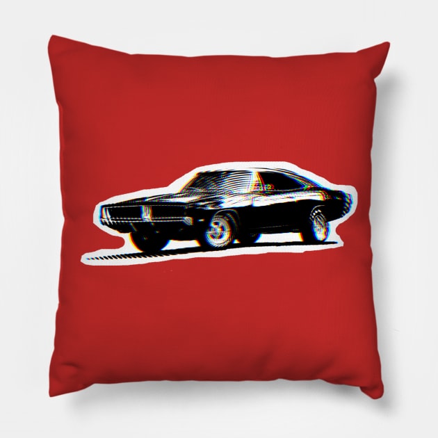 1969 Charger Pillow by NorthOfLongIsland