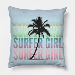 Surfer girl t-shirt Pillow