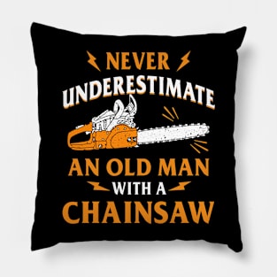 Never Underestimate An Old Man Lumberjack Pillow