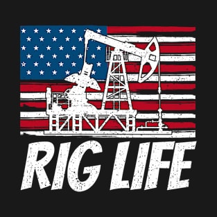 Rig Life with Usa Flag T-Shirt