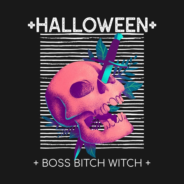 Halloween Boss Bitch Witch Skull Design for Bad Ass Women by Butterfly Lane