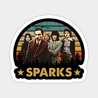 Vintage Sparks Design For Fans Lover Magnet