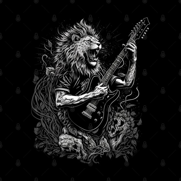 Lion Playing a Guitar by AI studio