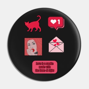 Valentines day sticker pack Pin