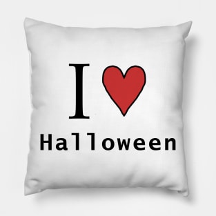 I Love Halloween Horror Pillow