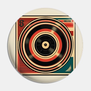 Vinyl Record Retro Music Album Cover Graphic Pin