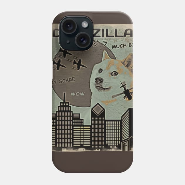 Dogezilla (Vintage) Phone Case by SunGraphicsLab